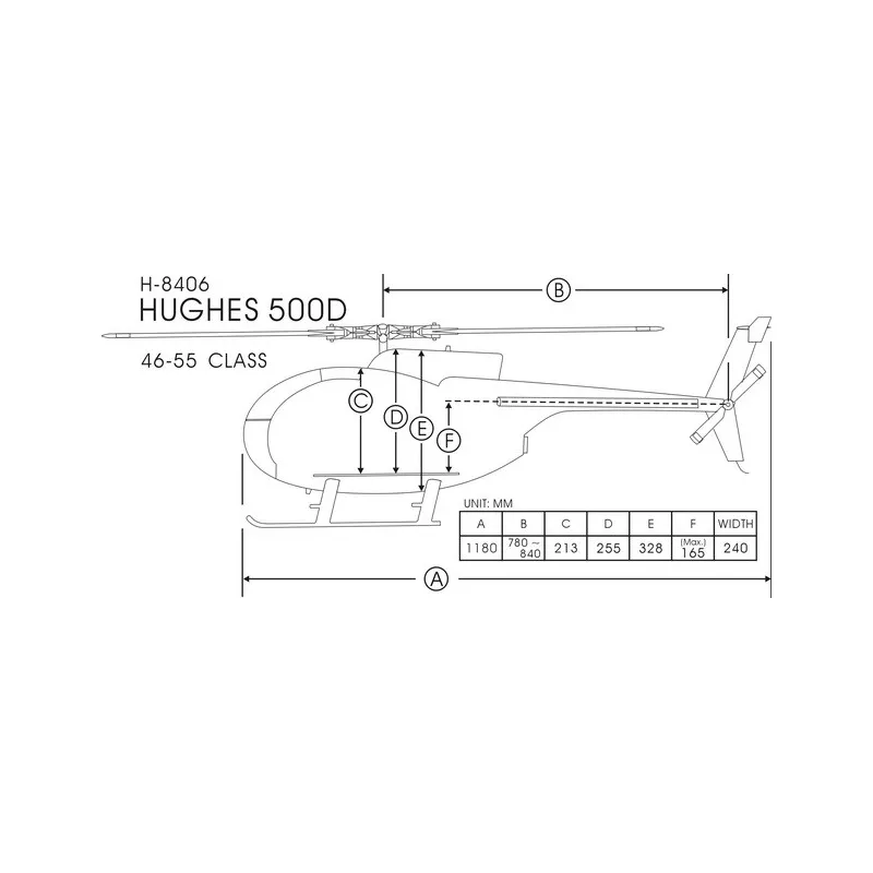 Hughes 500D  FUNKEY "Vert Armée" classe 600