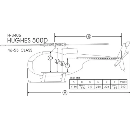 Hughes 500D  FUNKEY "Vert Armée" classe 600