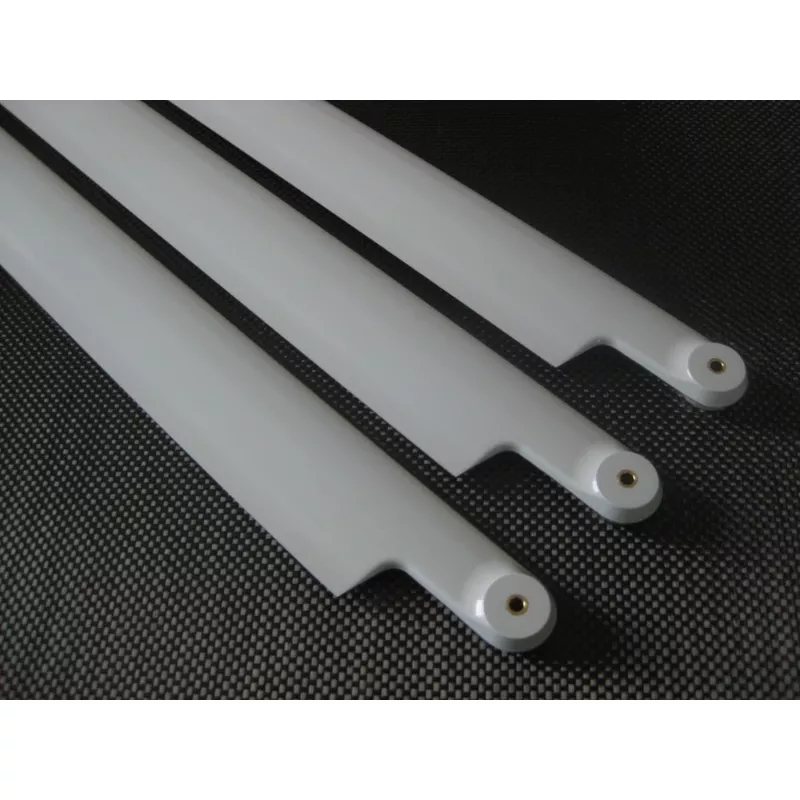 Helitec 3 pales maquette Profil S 640mm Grises