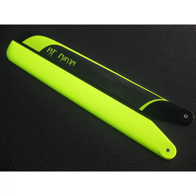 2 pales Helitec Ninja Neon Jaune 710mm symétriques