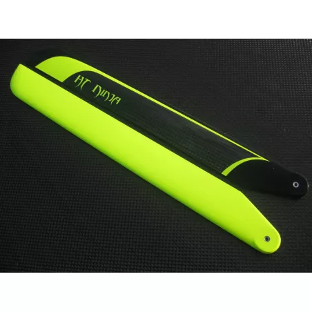 2 pales Helitec Ninja Neon Jaune 710mm symétriques