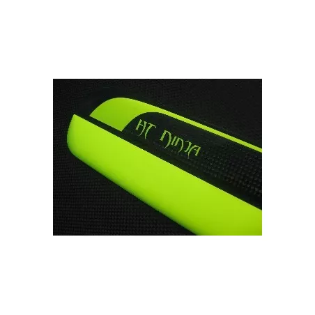 2 pales Helitec Ninja Neon Jaune 350mm symétriques