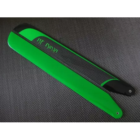 2 pales Helitec Ninja Neon Vert 350mm symétriques