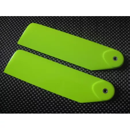 2 Helitec tail blades 95mm Neon Yellow