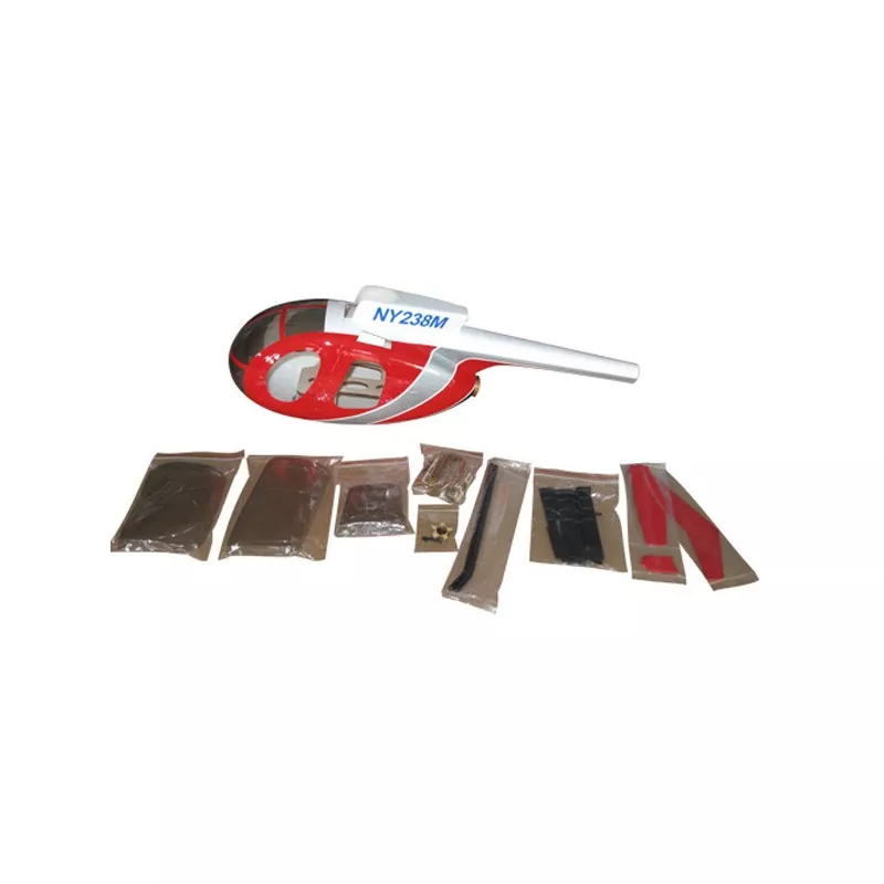 HUGHES 500D Police red 450 size