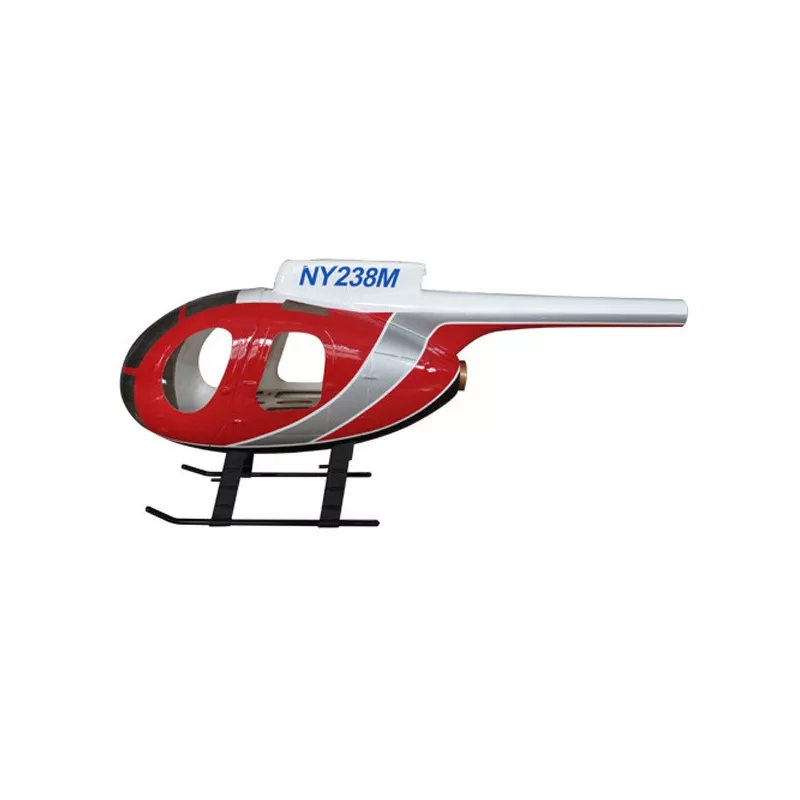 Fuselage HUGHES 500D Police rouge classe 450