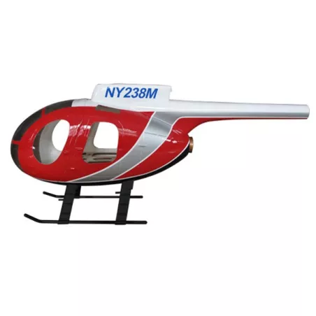 Fuselage HUGHES 500D Police rouge classe 450