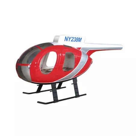 Fuselage HUGHES 500D Police rouge classe 450
