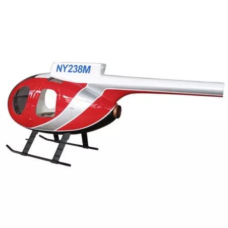 Fuselage HUGHES 500D Police rouge classe 450