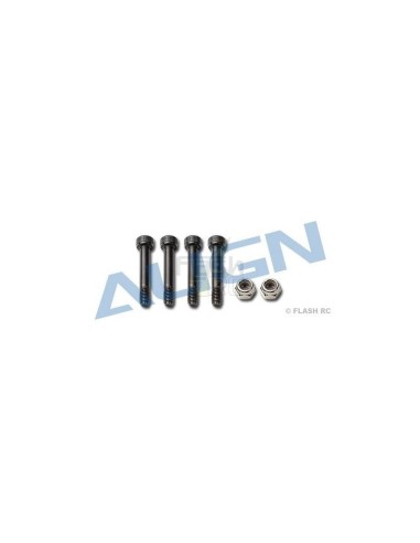 H55059 - Vis 6 pans M4x25 (4pcs) + écrous nylstop (2pcs) - TREX 550E Align 