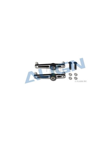 H55009 - Palonniers de mixage métal noirs + roulements - TREX 550E Align 