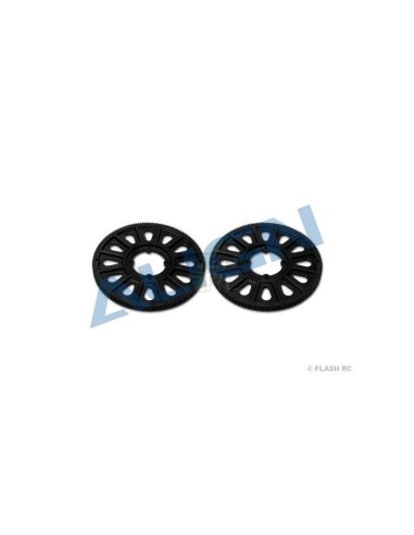 H50018QAT - Couronne principale 162 dents (2 pcs) - TREX 500 Align 