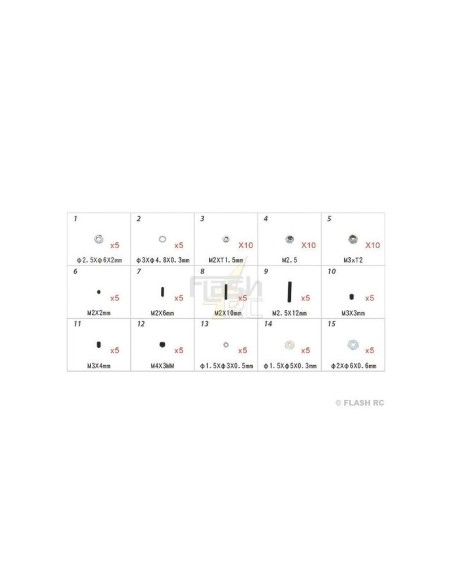 H45168 - Visserie - pour T-REX250  à TREX 500 Align 