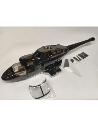 Airwolf Noir avec Portes Fonctionnelles et Train rentrant Metal Classe 600 