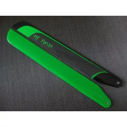 2 symetrical Helitec blades Ninja carbon 515mm Neon green